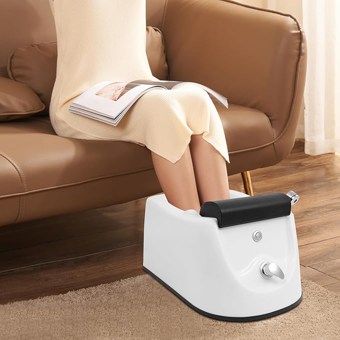 Bepritm 30W Pedicure Foot Spa, Portable Foot Spa Bathtub with Heat, Massage and 7-Color Light, Hydromassage Acrylic Pedicure Foot Bath for Salon and Home Use
