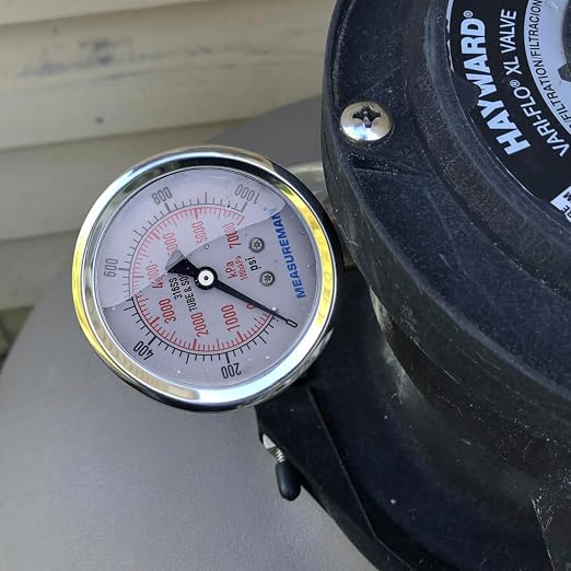 MEASUREMAN Pressure Gauge, 0-1000 PSI/kPa, Glycerin Filled, 1/4 NPT Lower Mount - Image 7