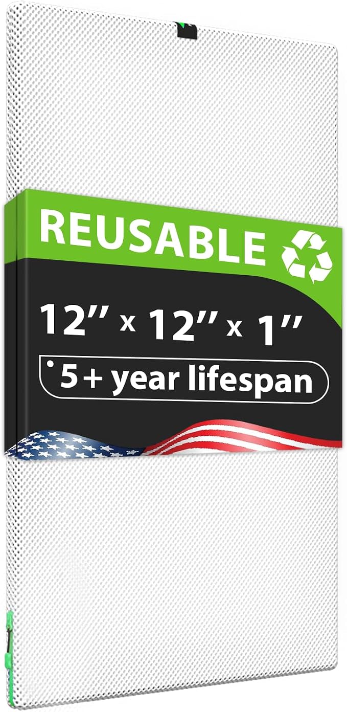 Reair 12x12x1 Air filter, Washable and Reusable Air Filter 12x12x1 by Reair