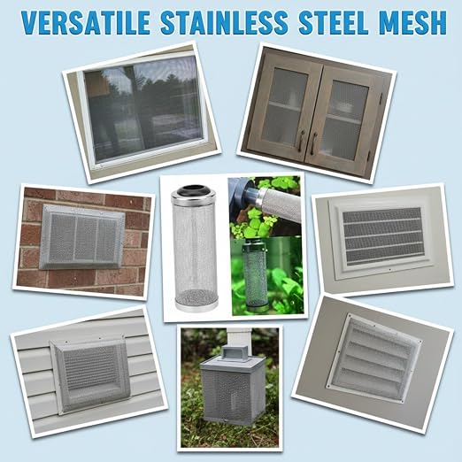 2 Pack 304 Stainless Steel Wire Mesh Screen 20 Mesh 11.8 x 11.8 Inch Metal - Image 5