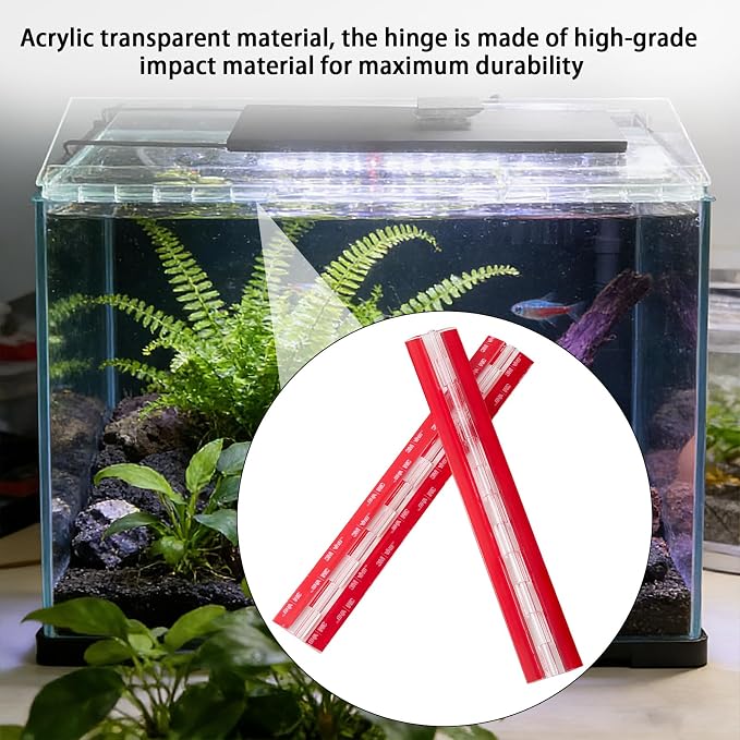12 Inch Transparent Acrylic Piano Hinge 4Pcs, Self-Adhesive Continuous Hinges - Image 7