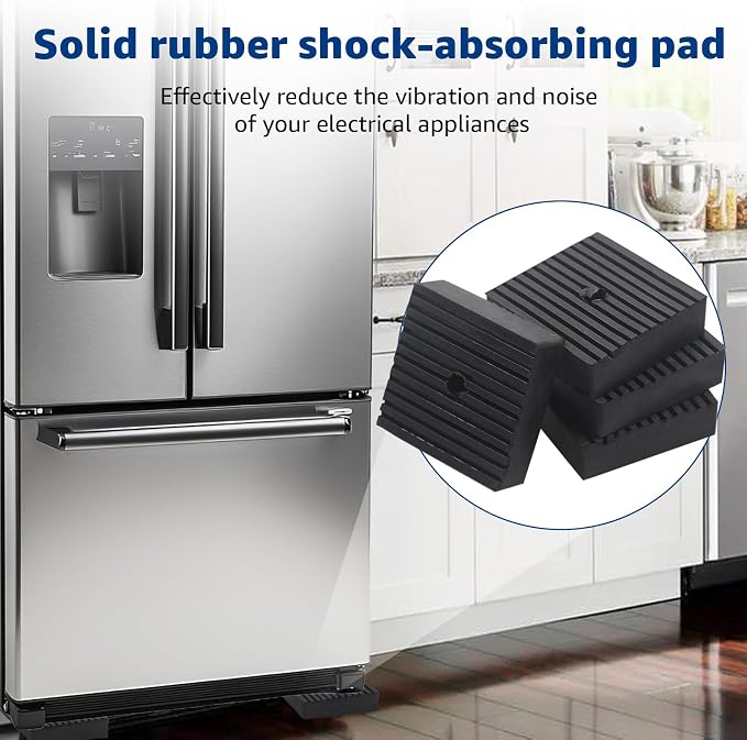 4" x 4" x1"Shock pad 4 Pack for Air Compressor Air Conditioner, Washing Machine - Image 5