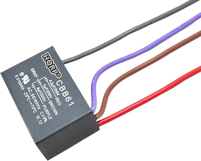 HQRP Capacitor Compatible with Hampton Bay Ceiling Fan 4.5uf+5uf+6uf 4-Wire by HQRP