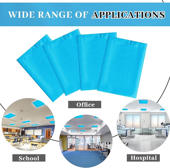 VIHOSE 4 Pcs 2 x 2 Feet Fluorescent Light Covers - Image 4