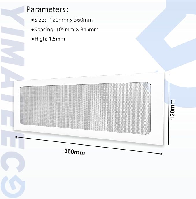 Dust Filter PC 360mm x 120 mm Magnetic Fan Dust Mesh - Image 5