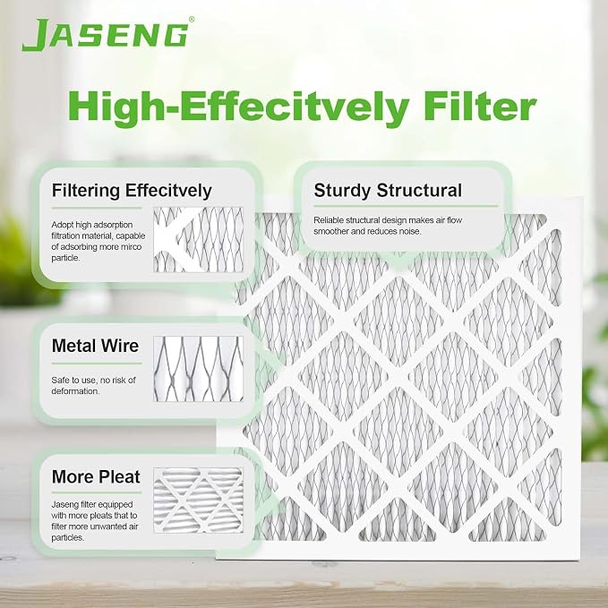 JASENG14x14x1 Air Filters, MERV 8 Pleated HVAC Furnace Filters - Image 4