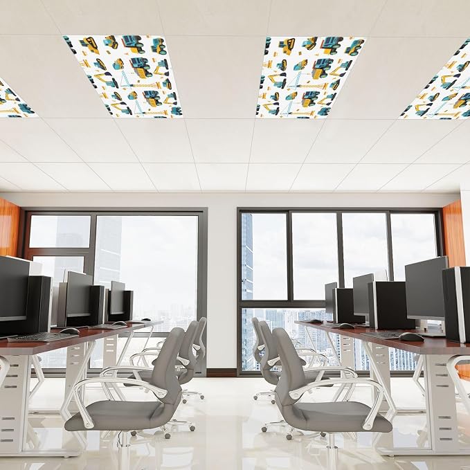 6 Pcs Fluorescent Light Covers for Ceiling Lights Seamless Construction - Image 3