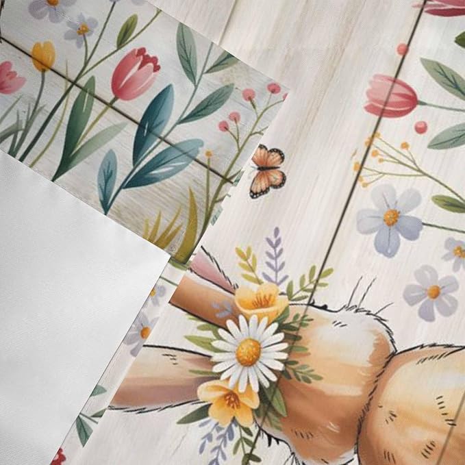 Easter Curtain Valances for Windows, Kitchen Valance Window Treatment, Spring - Image 6