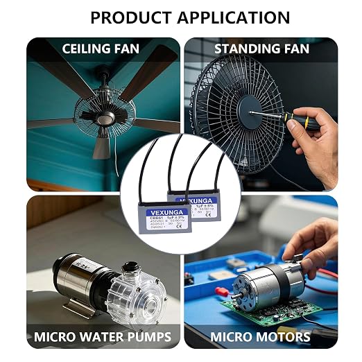 VEXUNGA CBB61 Fan Capacitor 1uF 450 Volt Ceiling Fan Capacitors Replacement - Image 6