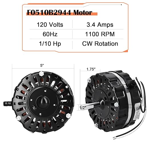 Hiorucet Power Attic Vent Fan Motor Replacement - Image 3