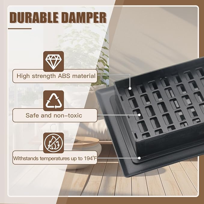 4X10 Inch Floor Vent for Room 2 Packs Floor Grates Heavy Duty Walkable Steel - Image 4