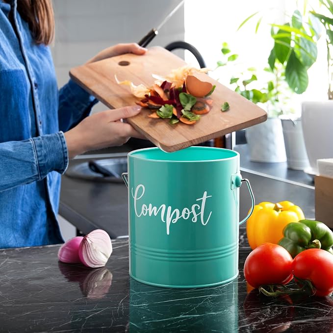 Teal Compost Bin - Image 6