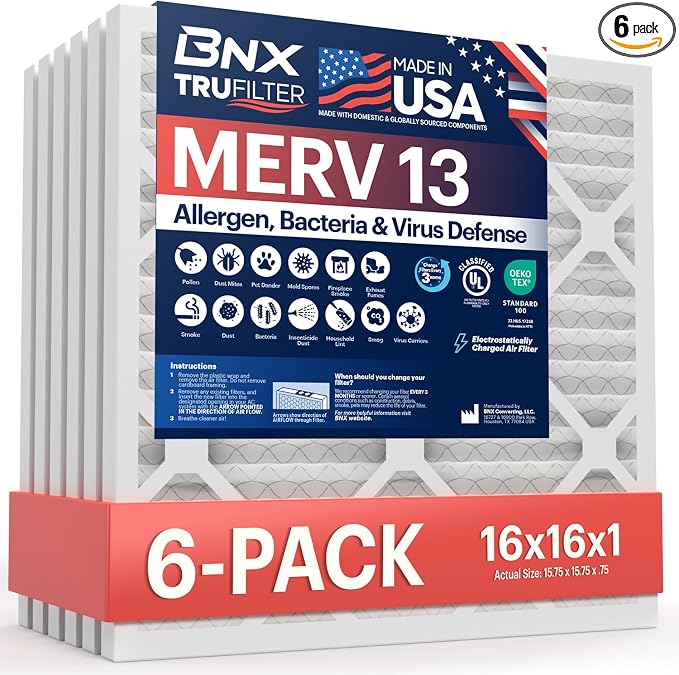 BNX TruFilter 16x16x1 Air Filter MERV 13 by BNX