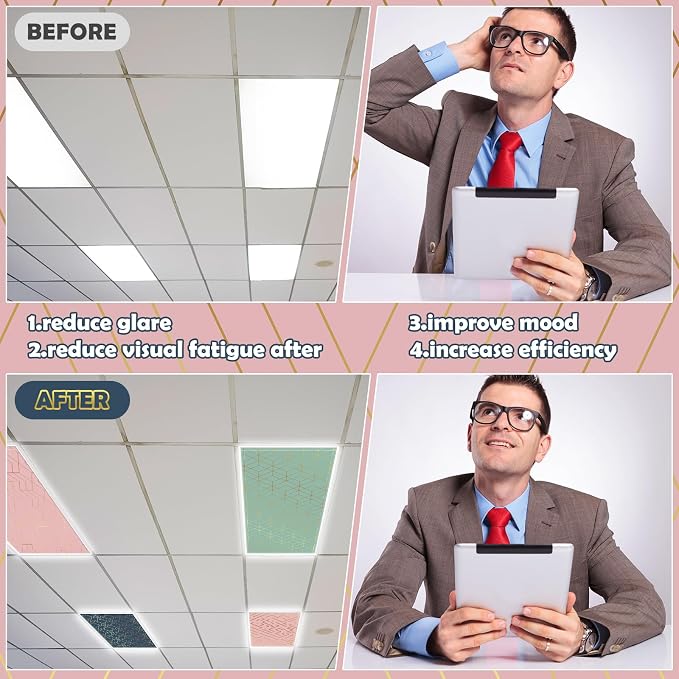 4Pcs Fluorescent Light Covers for Classroom Ceiling Lights, 4 x 2 Feet - Image 5