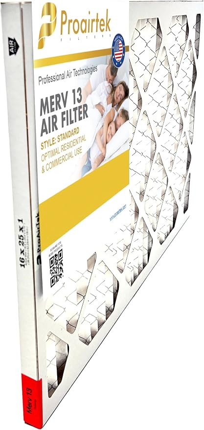 Proairtek AF16251M13SWH Model 16x25x1 Pack of 2 Air Filters, MERV 13; Ideal - Image 2