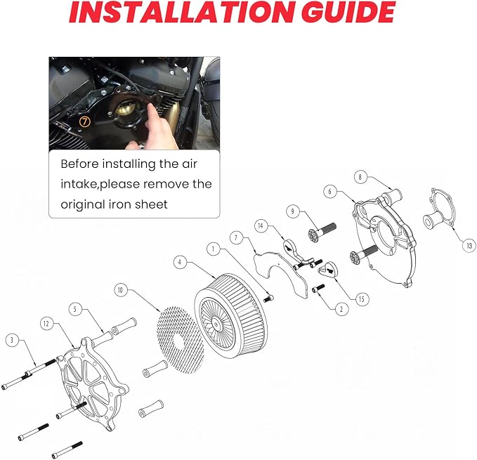Twin Cam Air Filter Cleaner Intake Filter Compatibel - Image 7