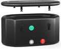 COSTWAY XL 129 Gal Oval Ice Bath Tub with Cover, Portable Outdoor Inflatable Cold Plunge Tub with Backpack, Pump, for Cold and Therapy, Compatible with Water Chillers, Black
