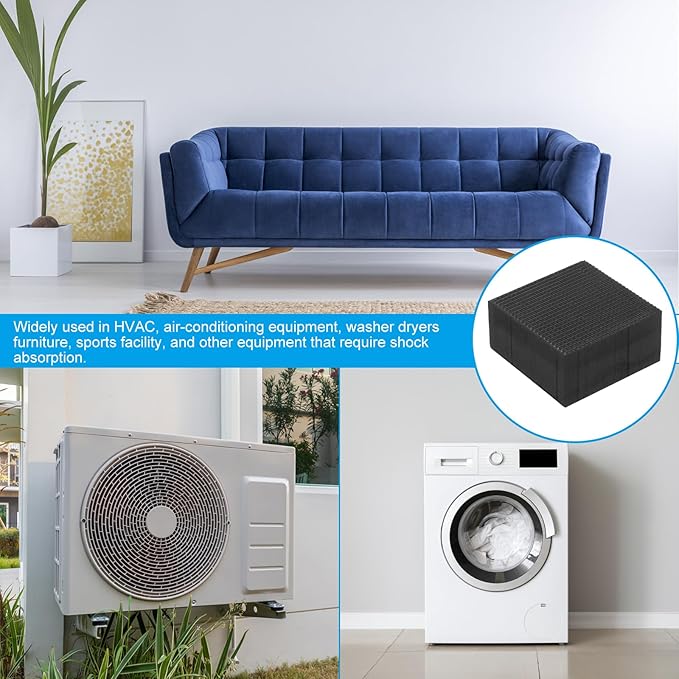 PATIKIL Rubber Anti-Vibration Pads, Air Conditioner, Air Compressor - Image 5