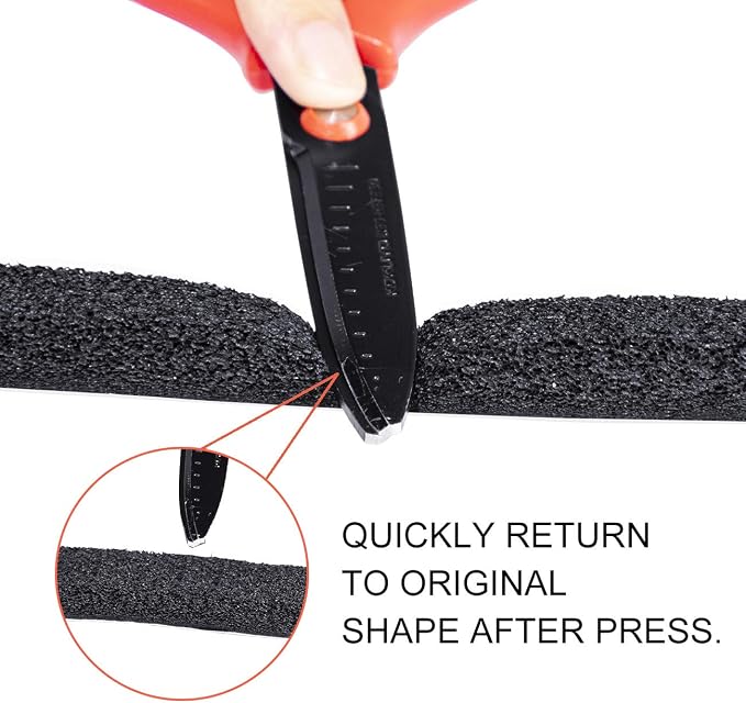 TORRAMI Open Cell Foam Weather Stripping Tape 1/2 Inch W X 3/8 Inch T, High - Image 4