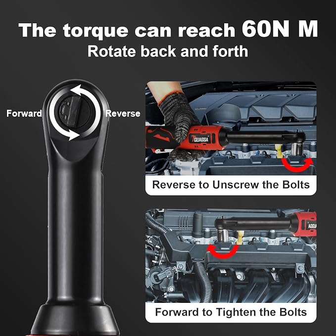 3/8" Cordless Electric Ratchet Wrench Set, 18V Power Ratchet Tool Kit - Image 4