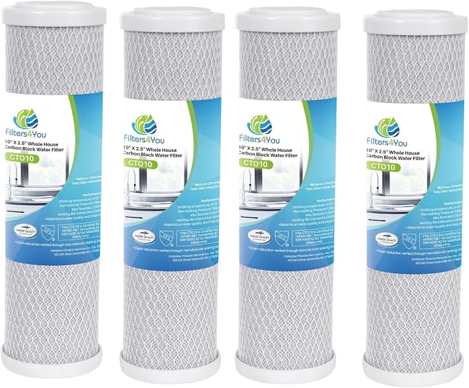 CFS UltraClean 10” x 2.5” Carbon Block Water Filter Cartridge, Compatible by CompleteFiltrationServices