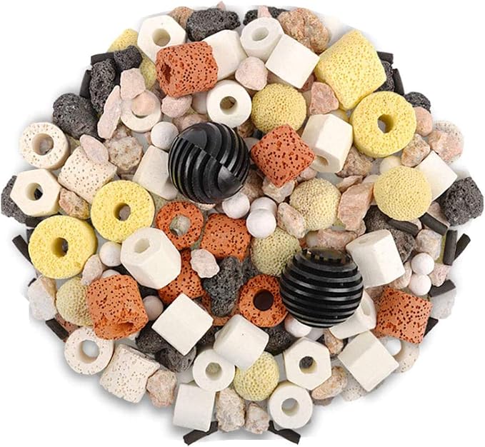Hamiledyi Aquarium Filter Media 12 in 1 Bio Balls Ceramic Rings Fish Tank Pond by Hamiledyi