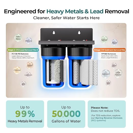 iSpring WGB21B-CPB 2-Stage Whole House Water Filtration System Reduces Cadmium - Image 3