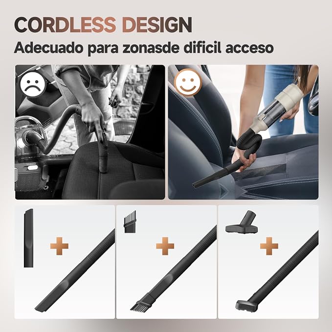 Car Vacuum, Handheld Car Vacuum Cleaner Cordless - Image 4