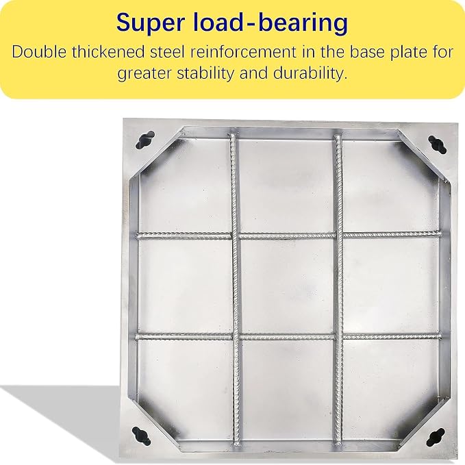24x24 in Invisible Stainless Steel Manhole Cover and Frame - Image 4