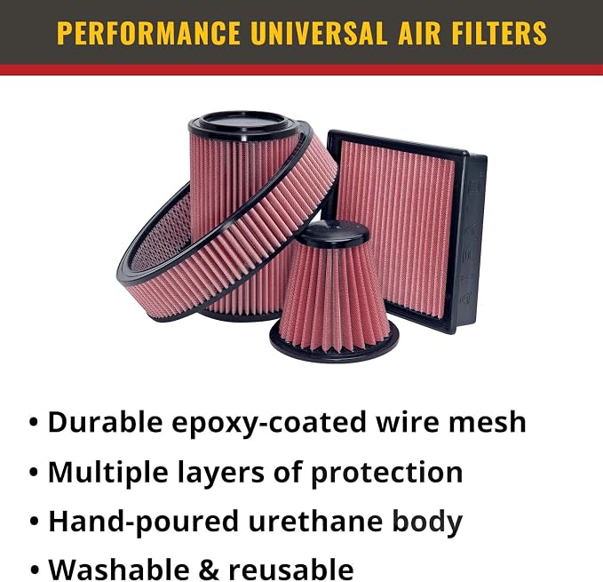 Airaid 721-128 Universal Clamp-On Air Filter: Oval Tapered; 4.5 Inch Flange ID; - Image 2