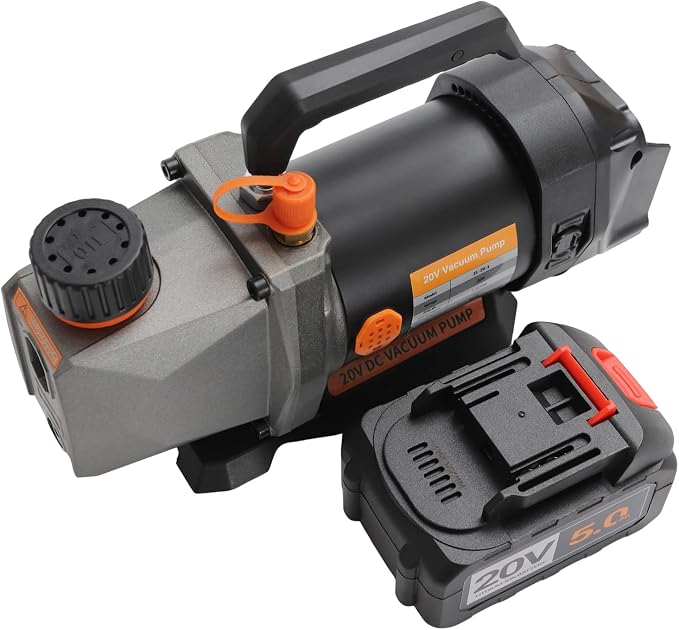 Single-Stage Vacuum Pump, 2.5CFM 20V Lithium Battery Strong Power DC Inverter by Unknown
