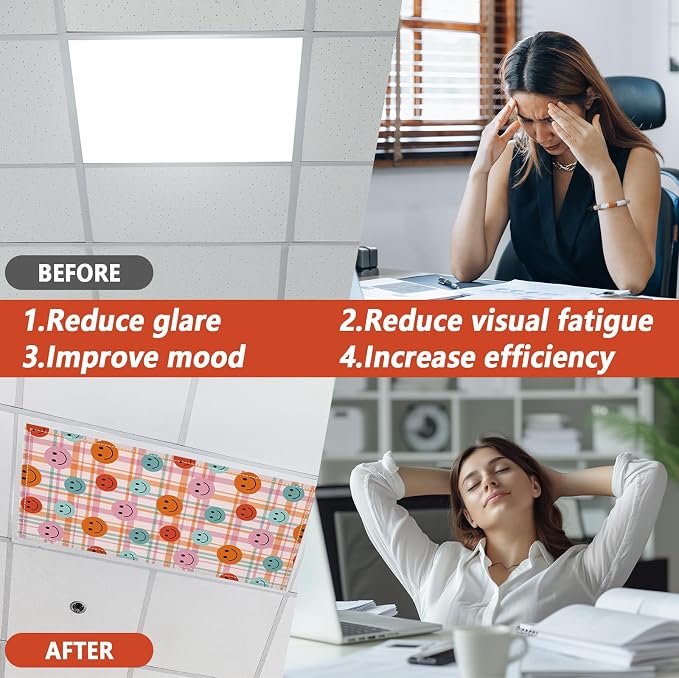 QOUBAI 8 Pcs Fluorescent Light Covers, 4 x 2 Ft Magnetic Light Filters - Image 7