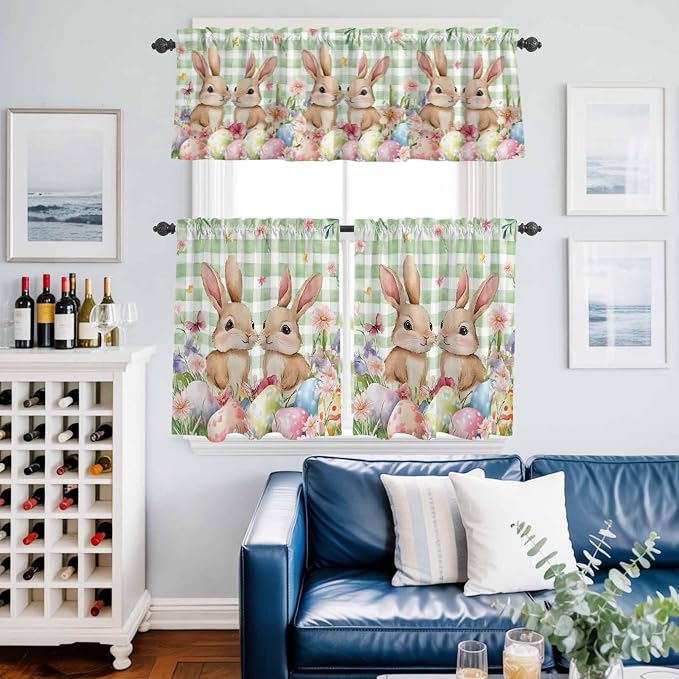 Easter Kitchen Curtains Set 3 Piece - Image 2