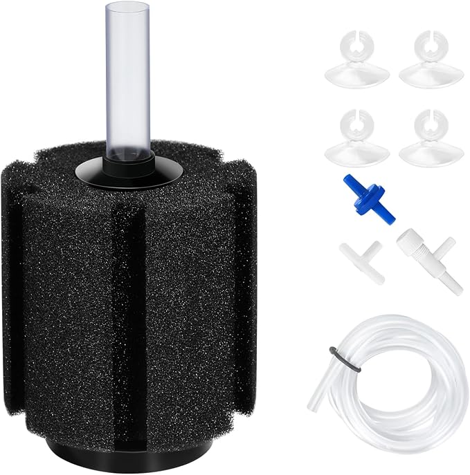 AQUANEAT Aquarium Air Powered Sponge Filter, Fish Tank Bio Bubble Filter by Aquaneat
