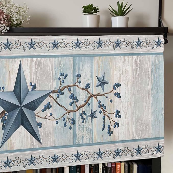 Texas Star Blue Curtain Valances - Image 7