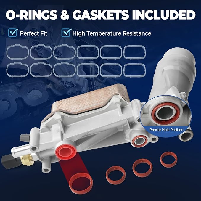 926-959 Stainless Steel Engine Oil Cooler Oil Filter Housing - Image 6