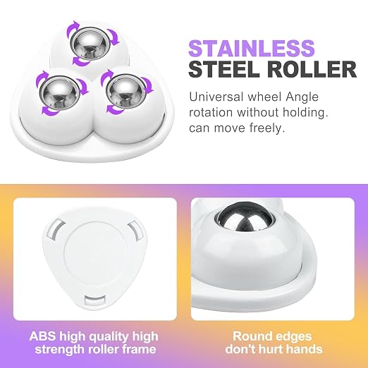 8 Pack Self AdhesiveKitchen Appliance Casters, 360° Swivel - Image 3