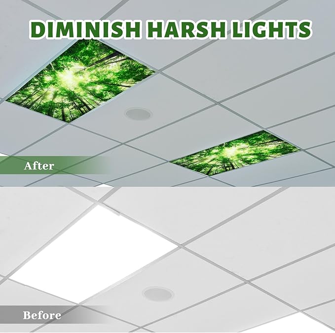 Hortsun 12 Pcs Fluorescent Light Covers Bulk, 4 x 2 ft Magnetic Fluorescent - Image 6