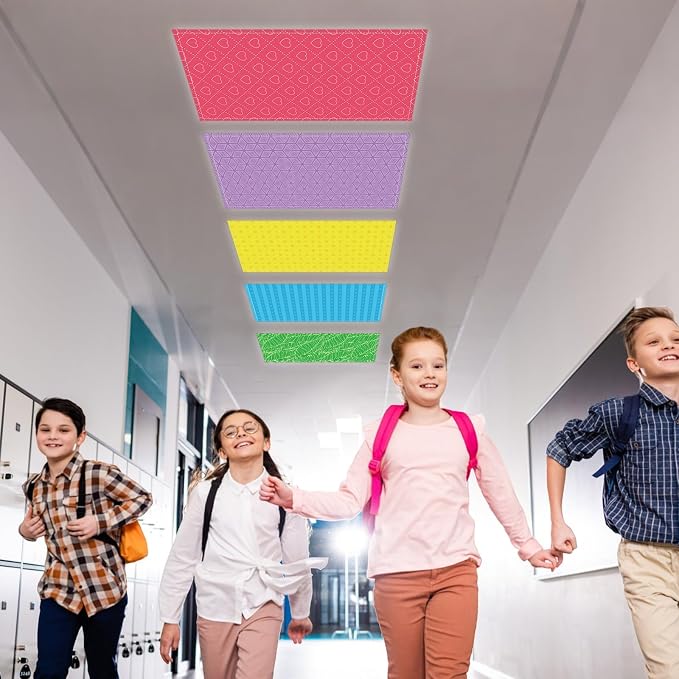QOUBAI 8 Pcs Fluorescent Light Covers, 4x2 Feet Magnetic Light Cover - Image 6