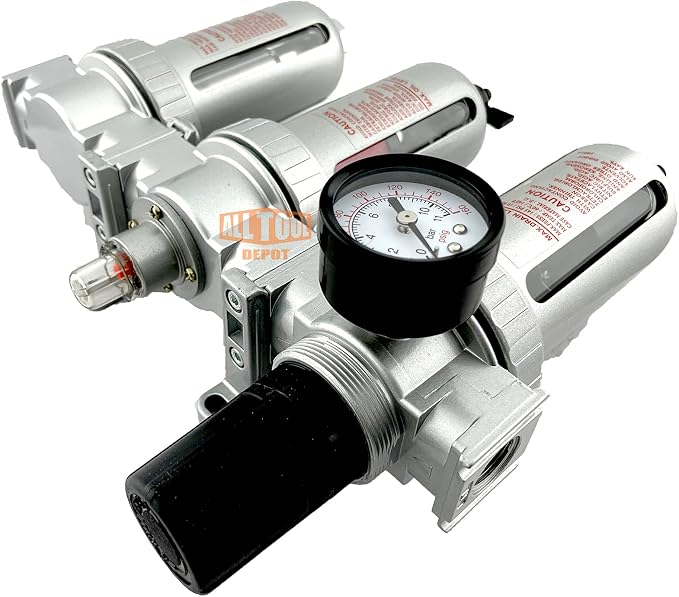 1/4" NPT MID FLOW Filter Regulator Coalescing Desiccant Dryer System - Image 4