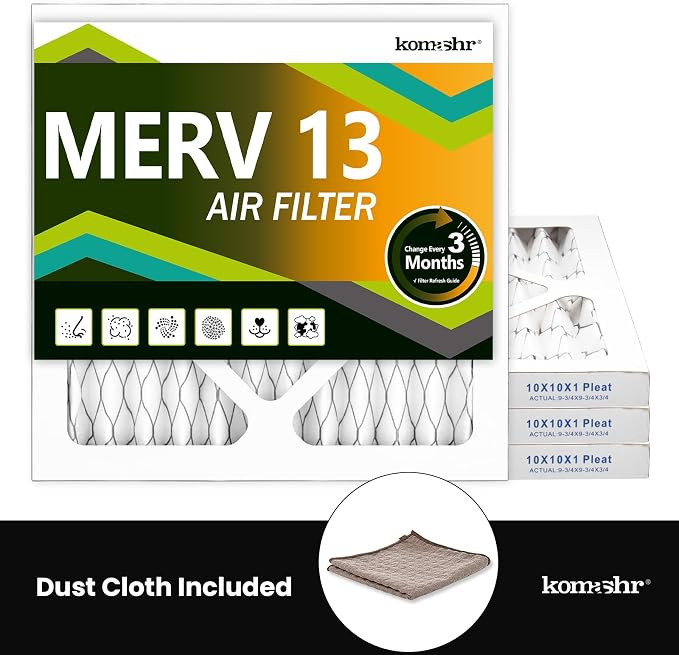 10x10x1 Air Filter MERV 13, HVAC/Furnace AC Filter Replacement, Dust - Image 5