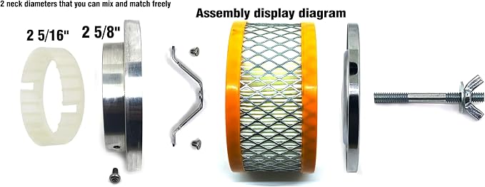2-5/8 2-5/16 inch Air Cleaner neck Inlet Diameter 2.625” 2.27” compatible - Image 2
