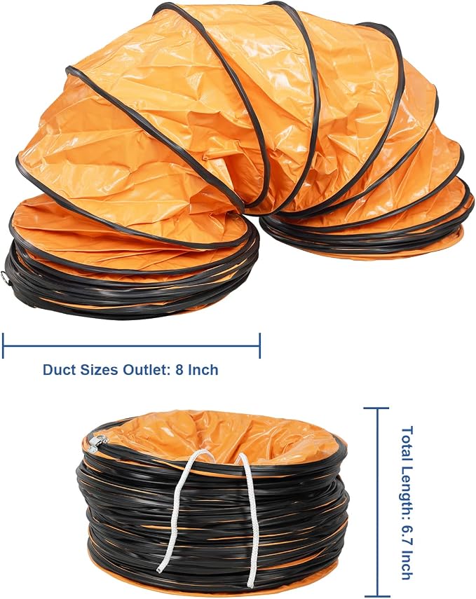 Abestorm 8" PVC Flexible Duct Hose - Image 3