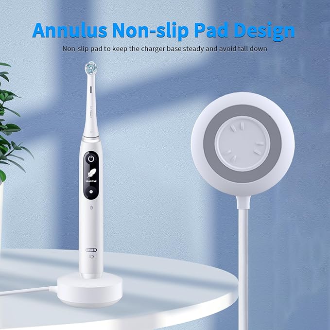 Replacement Charger for Oral-B iO Series iO7 iO8 iO9 Electric Toothbrush, Model 3768 Magnetic Charging Base for Oral-B Electric Toothbrush iO Series,White（Incompatible IO4/5/6