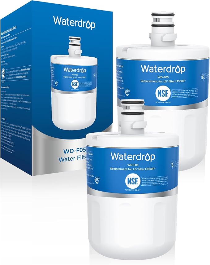 Waterdrop 5231JA2002A Refrigerator Water Filter, Replacement by Waterdrop