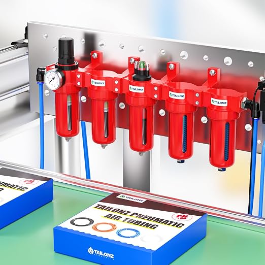 TAILONZ PNEUMATIC 0-150PSI 1/2 Inch NPT Red Industrial Grade 5 Stage Air Drying - Image 5
