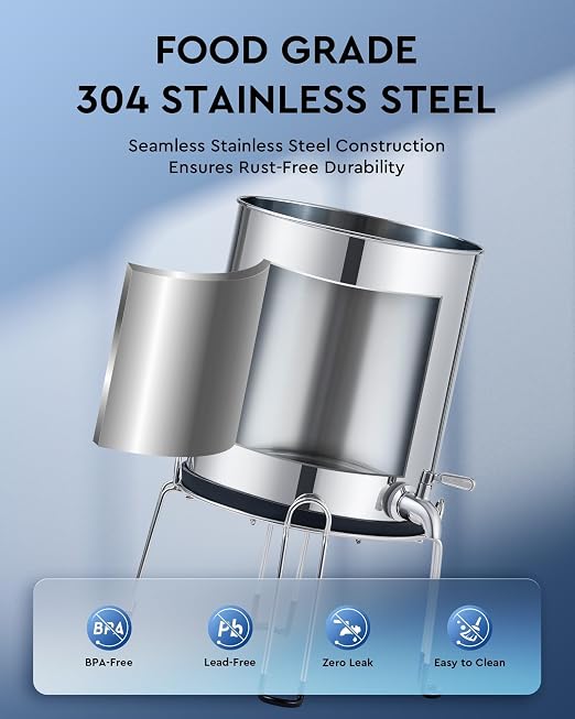 CO-Z Gravity Fed Water Filter System, Stainless Steel Gravity Water Purifier - Image 4