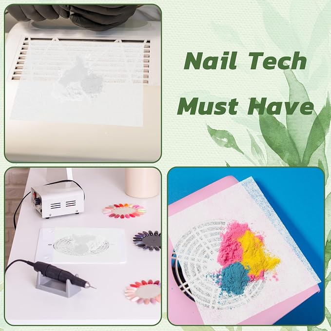900 Sheets Nail Dust Collector Filter Paper, Disposable Dust Collector Sheet - Image 4