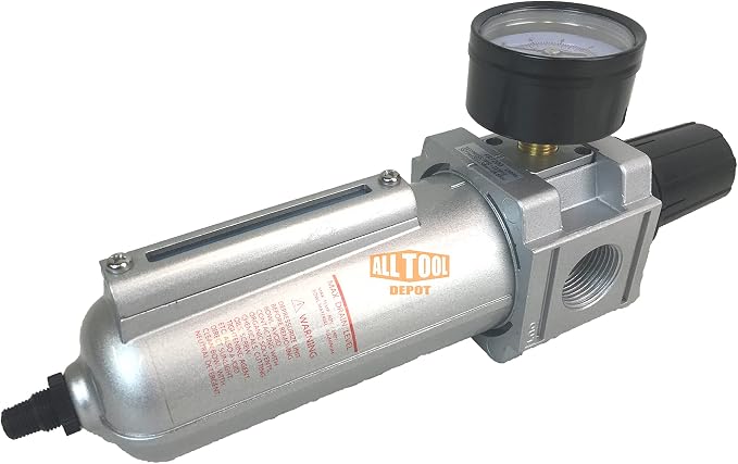 1/2" NPT HEAVY DUTY Compressed Air In Line Filter Regulator Combo Piggyback - Image 3
