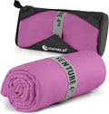 VENTURE 4TH Quick Dry Towel. Microfiber Travel Towel Ideal for Camping, Hiking, Backpacking, Gym. Lightweight & Fast Drying Travel Towels for Body. Compact & Easy to Pack - Purple Medium